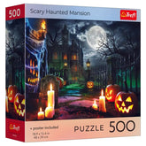 Trefl USA Puzzles > Jigsaw Puzzles Puzzle: Halloween: Scary Haunted Mansion 500 Piece with Poster (Trefl Red) 5900511993288 TRE99328