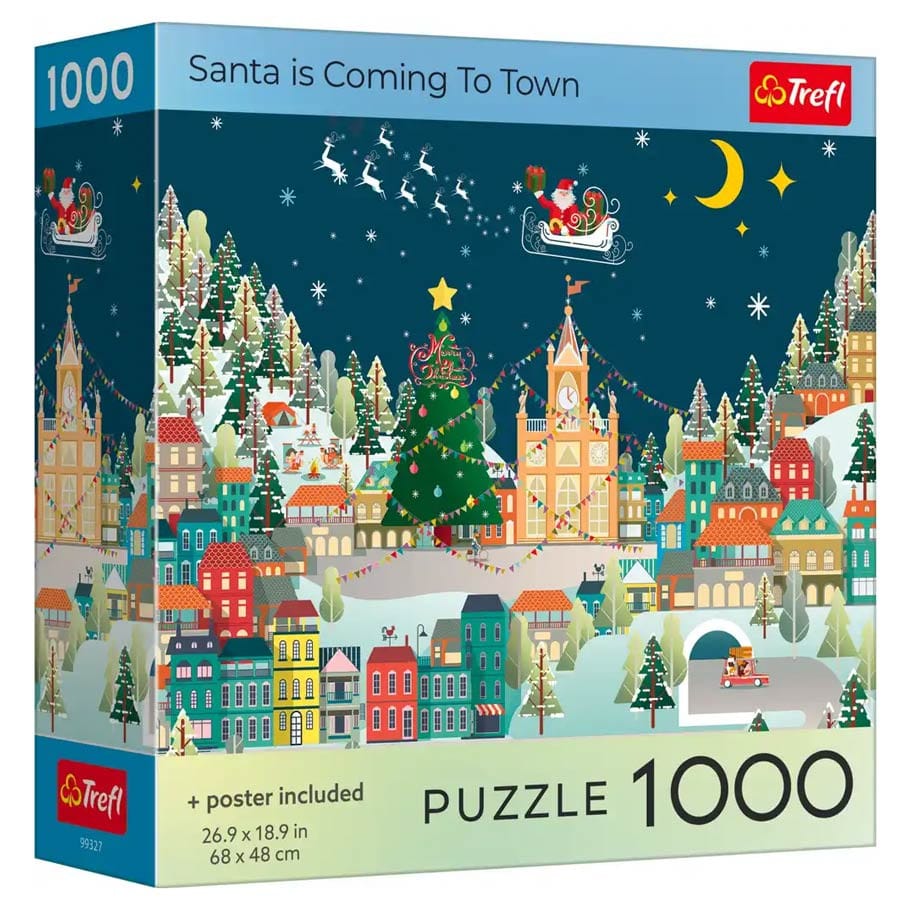 Trefl USA Puzzles > Jigsaw Puzzles Puzzle: Santa is Coming to Town 1000 Piece with Poster 5900511993271 TRE99327