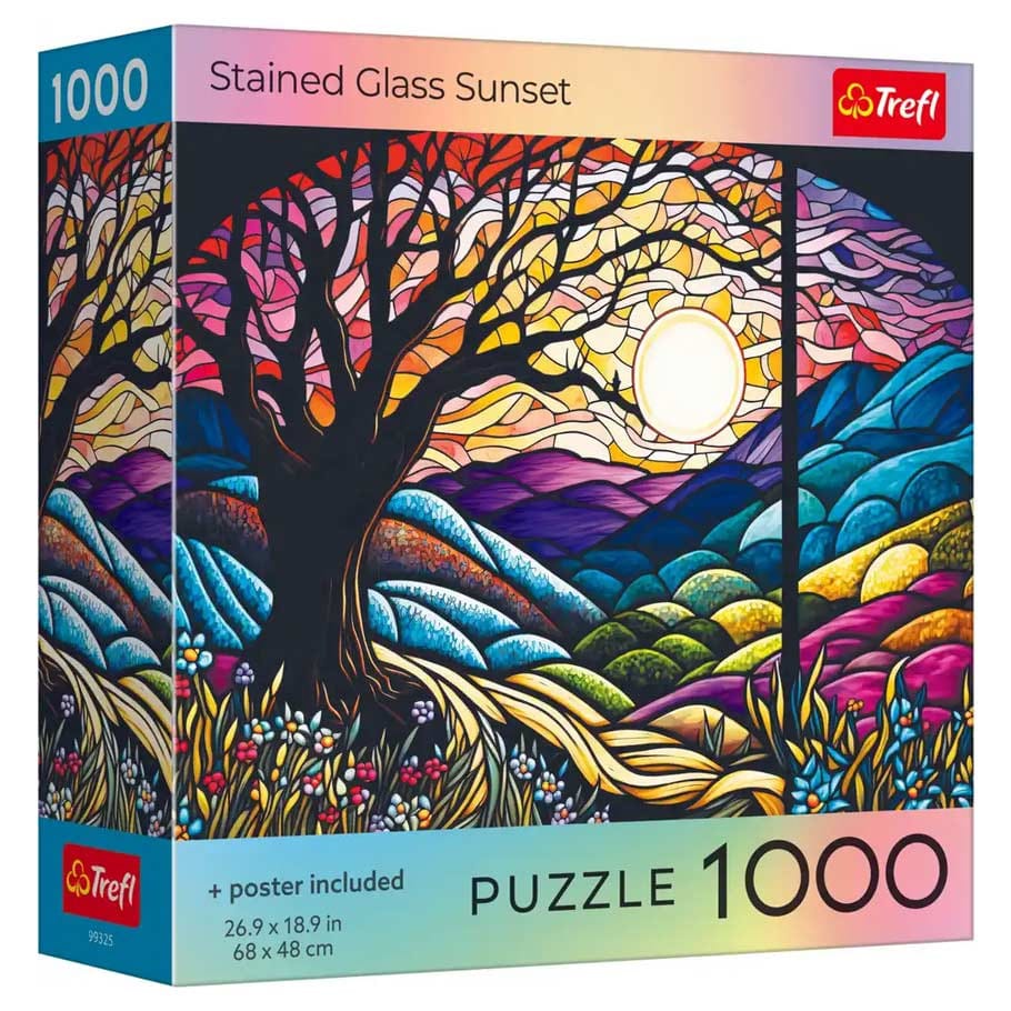 Trefl USA Puzzles > Jigsaw Puzzles Puzzle: Stained Glass Sunset 1000 Piece 5900511993257 TRE99325