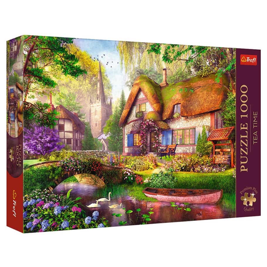 Trefl USA Puzzles > Jigsaw Puzzles Puzzle: Tea Time: The Woodland Cottage 1000 Piece (Premium Plus) 5900511108040 TRE10804