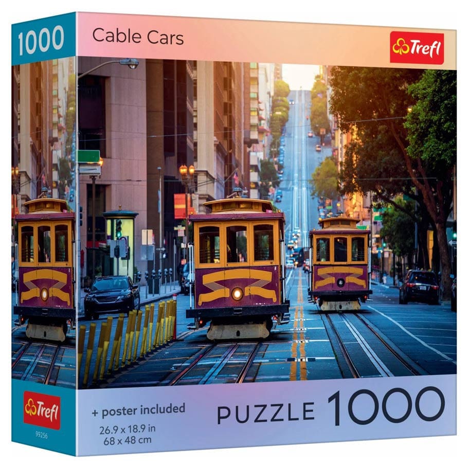 Trefl USA Puzzles > Jigsaw Puzzles Trefl Red: 1000pc Jigsaw - Cable Cars 5900511992564 TRE99256