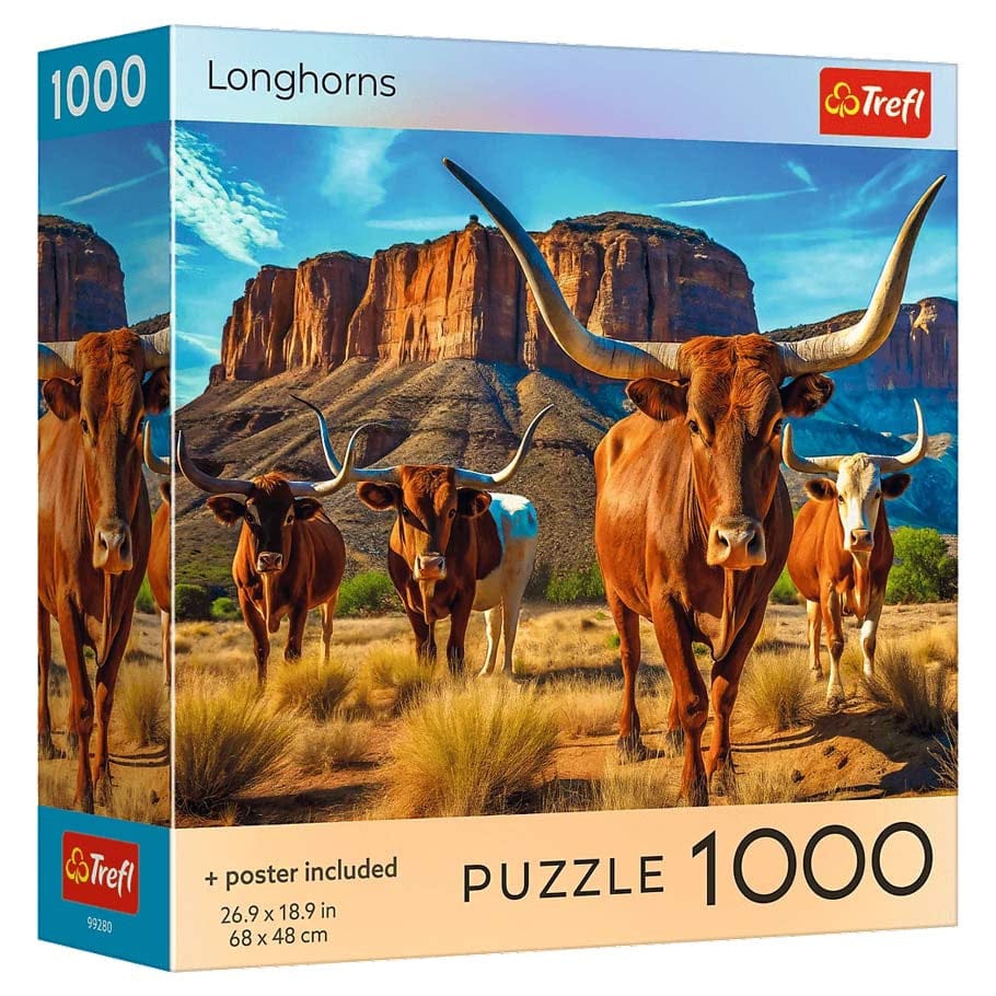 Trefl USA Puzzles > Jigsaw Puzzles Trefl Red: 1000pc Jigsaw - Longhorns 5900511992809 TRE99280