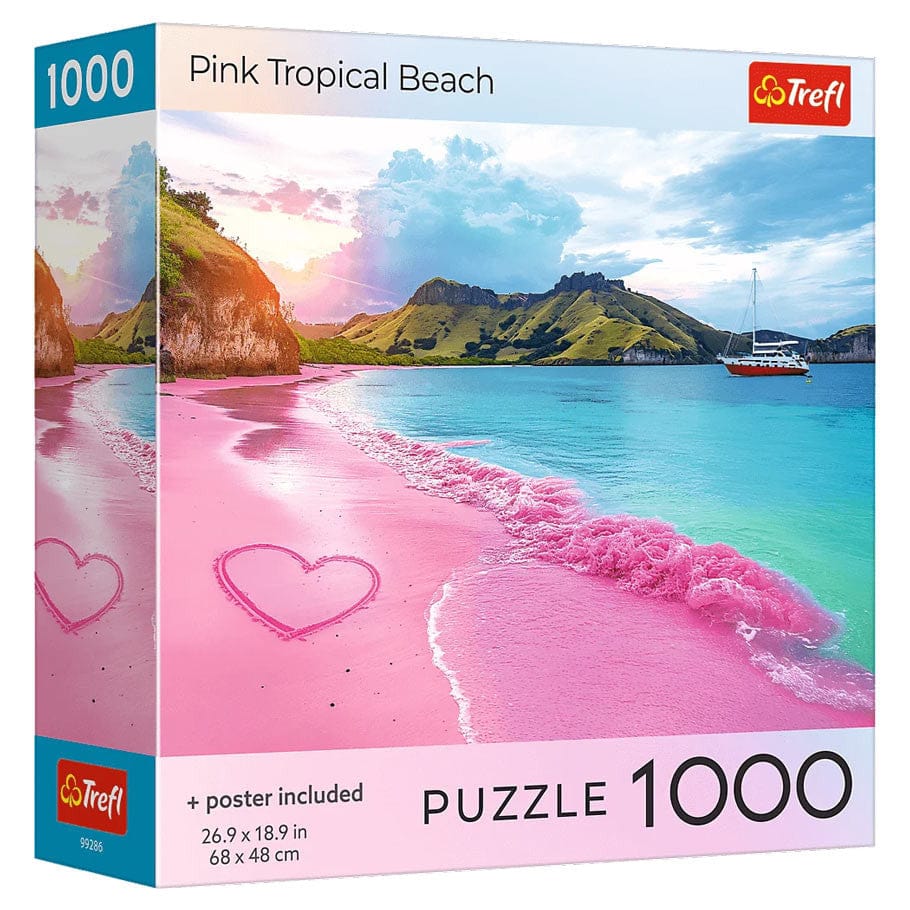 Trefl USA Puzzles > Jigsaw Puzzles Trefl Red: 1000pc Jigsaw - Pink Tropical Beach 5900511992861 TRE99286