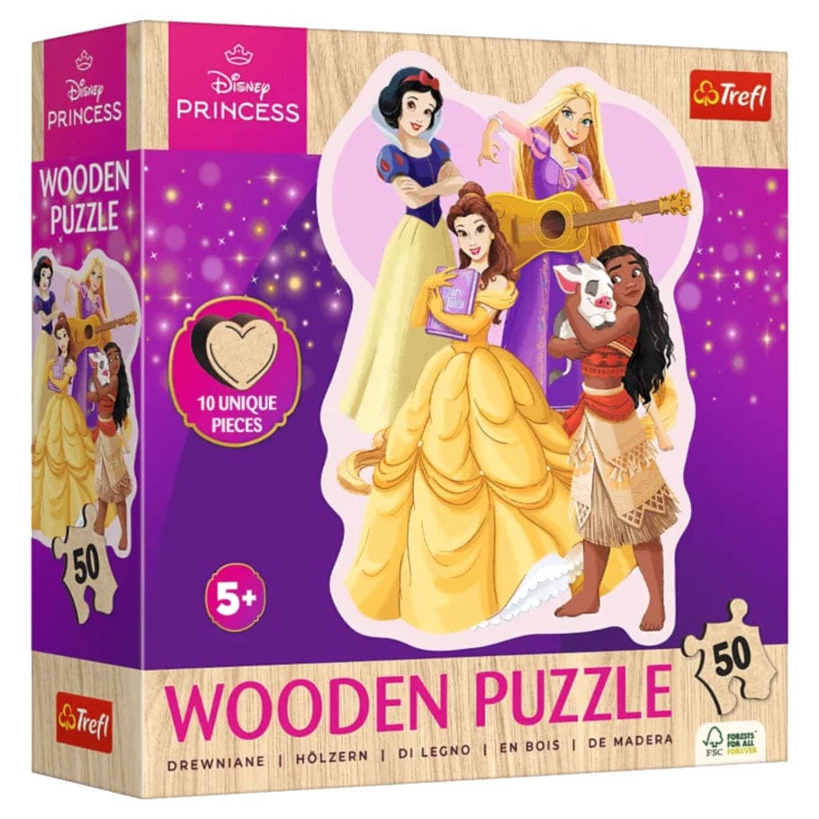 Trefl USA Puzzles > Jigsaw Puzzles Trefl Wooden: 50pc Jigsaw - Disney Lovely Princesses 5900511202571 TRE20257