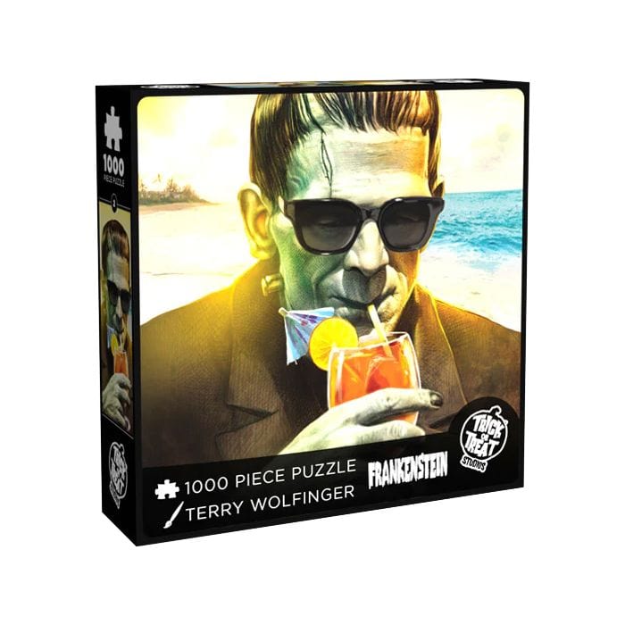 Trick or Treat Studios: 1000pc Puzzle - Frankenstein on the Beach