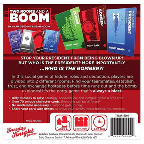 Tuesday Knight Games, LLC Board Games > Card Games Two Rooms and a Boom 866383000002 TUETKG2R1B001