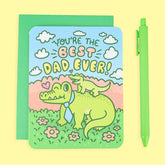 Turtle's Soup Stationery > Greeting Cards Best Dad Alligator Father's Day Card C-128