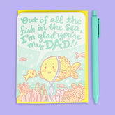 Turtle's Soup Stationery > Greeting Cards Fish in the Sea Father's Day Card 12576764 C-115
