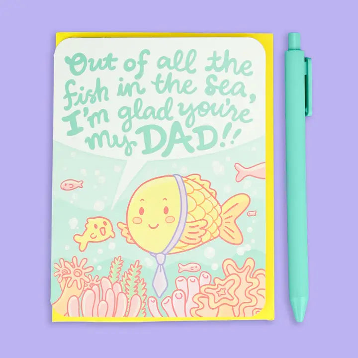 Turtle's Soup Stationery > Greeting Cards Fish in the Sea Father's Day Card 12576764 C-115