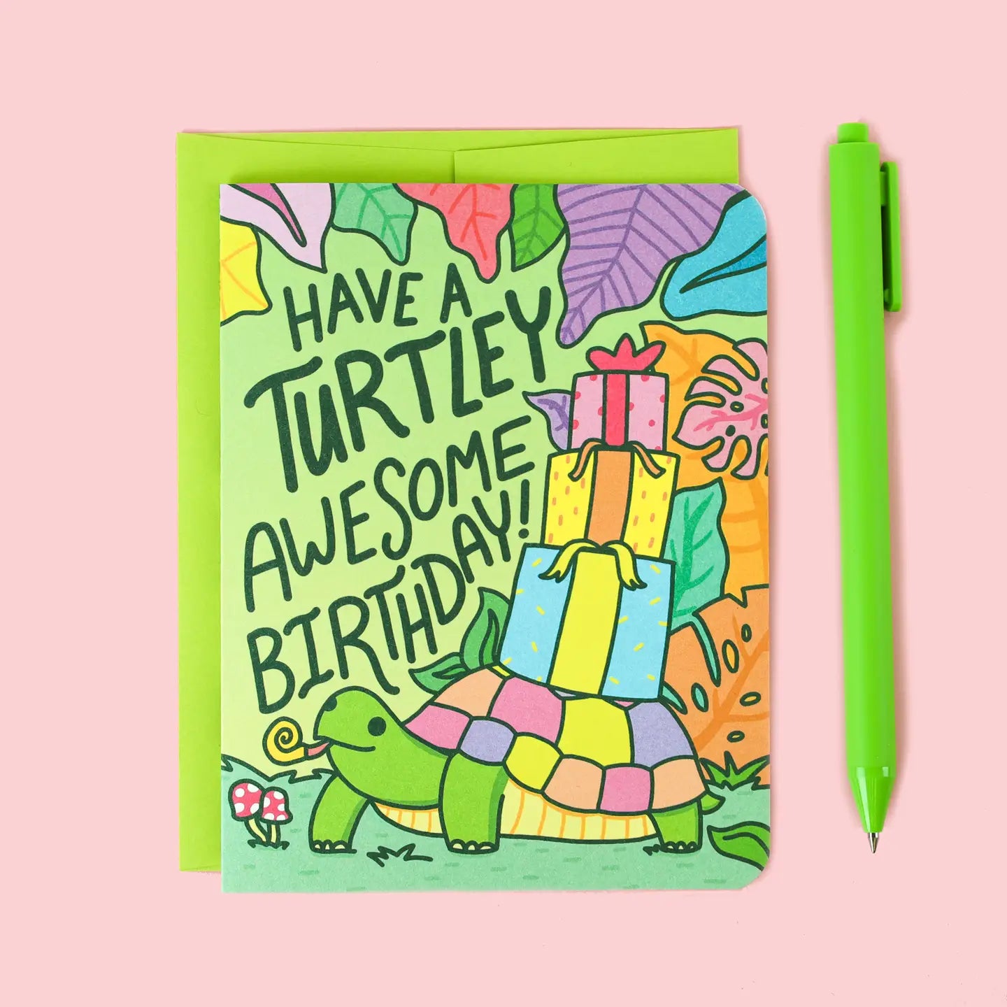 Turtle's Soup Stationery > Greeting Cards Have a Turtley Awesome Birthday Birthday Card C-030