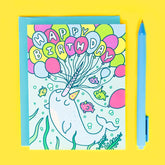 Turtle's Soup Stationery > Greeting Cards Have an Awesome Birthday Narwhal Birthday Card C-029