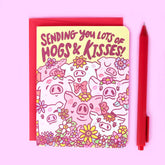 Turtle's Soup Stationery > Greeting Cards Hogs and Kisses Card C-054