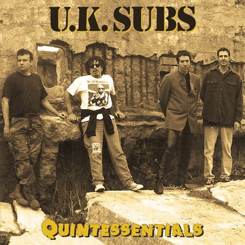 UK Subs -Quintessentials - YELLOW/ BLACK SPLATTER