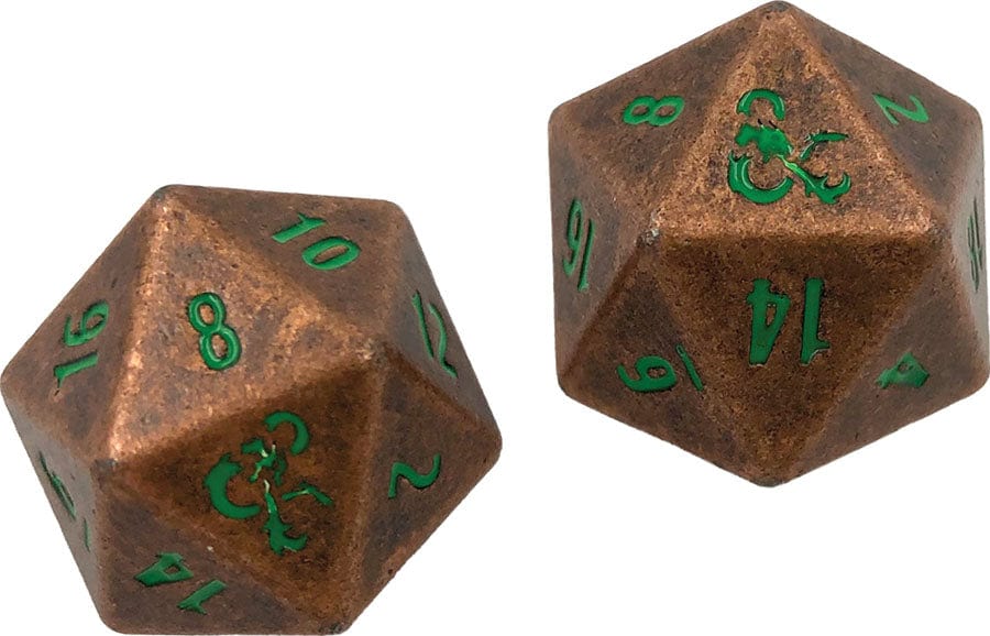 Ultra Pro Dice > Ultra-Pro Ultra-Pro: Heavy Metal 2d20 Set - D&D Copper/Green 074427187828 UPI 18782