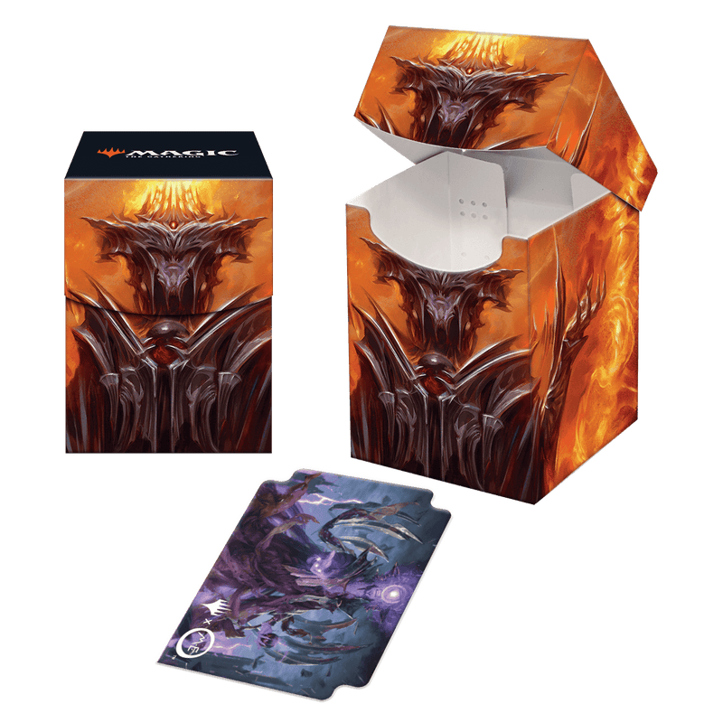 Ultra Pro Game Supplies > Card Boxes Ultra-Pro: MTG 100+ Deck Box - Lord of the Rings - Sauron v2 074427198282 UPI 19828