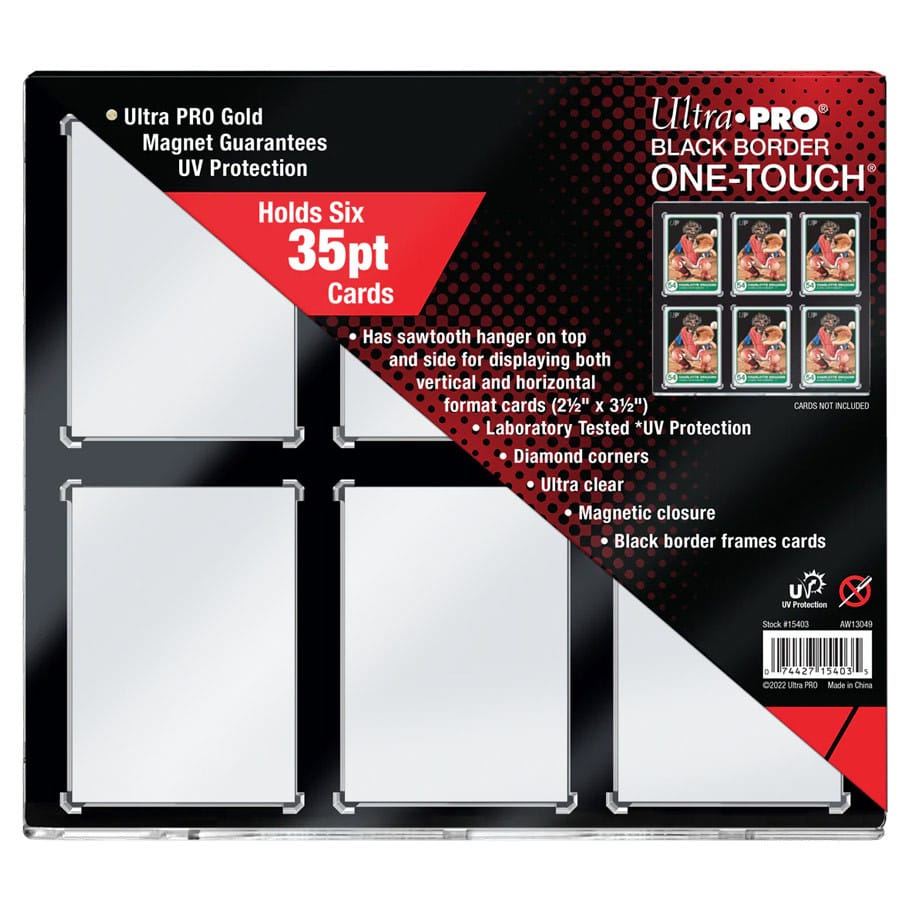 Ultra Pro Game Supplies > Card Sleeves One-Touch: 35PT 6-Card Black Border 074427154035 ULP15403