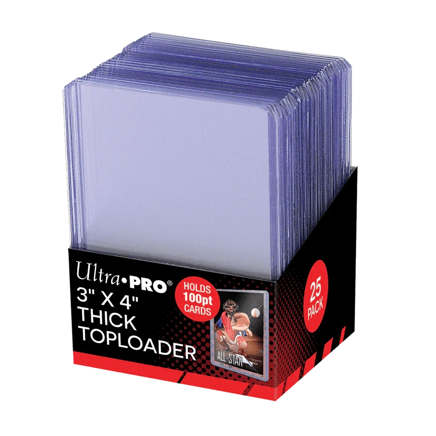 Ultra Pro Game Supplies > Card Sleeves Ultra Pro: 3" x 4" Toploaders 25ct - Clear Thick 100pt 074427818463