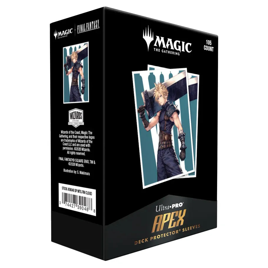Ultra Pro Game Supplies > Card Sleeves ULTRA PRO: MAGIC THE GATHERING: FINAL FANTASY: CLOUD EX-SOLDIER 105CT APEX DECK PROTECTOR SLEEVES 074427390488 ULP39048