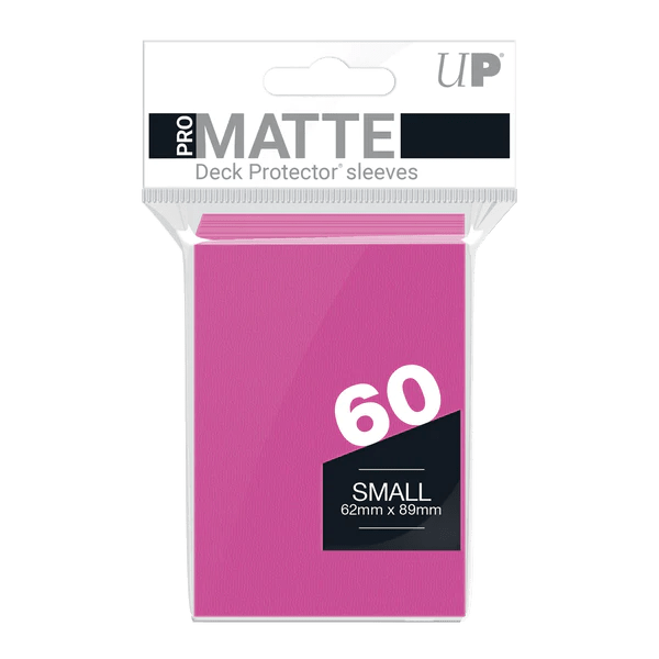 Ultra Pro Game Supplies > Card Sleeves Ultra Pro: Pro-Matte Small Deck Protectors 60ct - Bright Pink 074427841485 UPI 84148