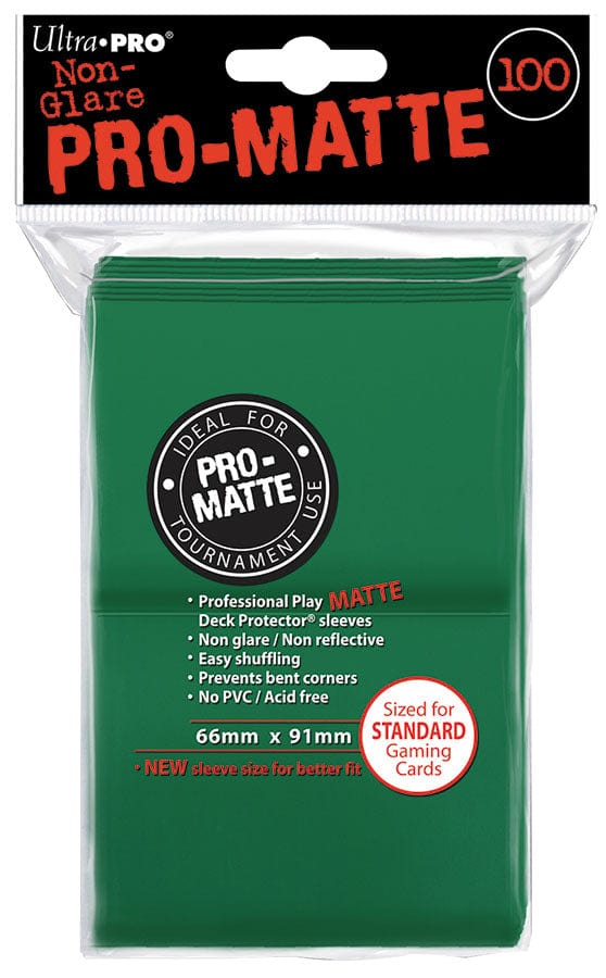 Ultra Pro: Pro-Matte Standard Deck Protectors 100ct - Green