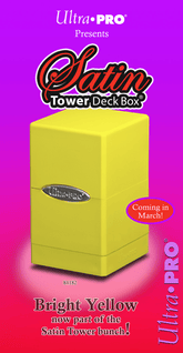 Ultra Pro Game Supplies > Card Boxes Satin Tower Deck Box: Yellow 074427841829 UPI 84182