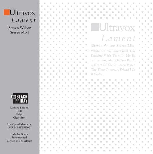 Ultravox Music > Vinyl Records Ultravox - Lament - Steven Wilson Stereo Mix (RSD) 840401702468 CHYL14590.1