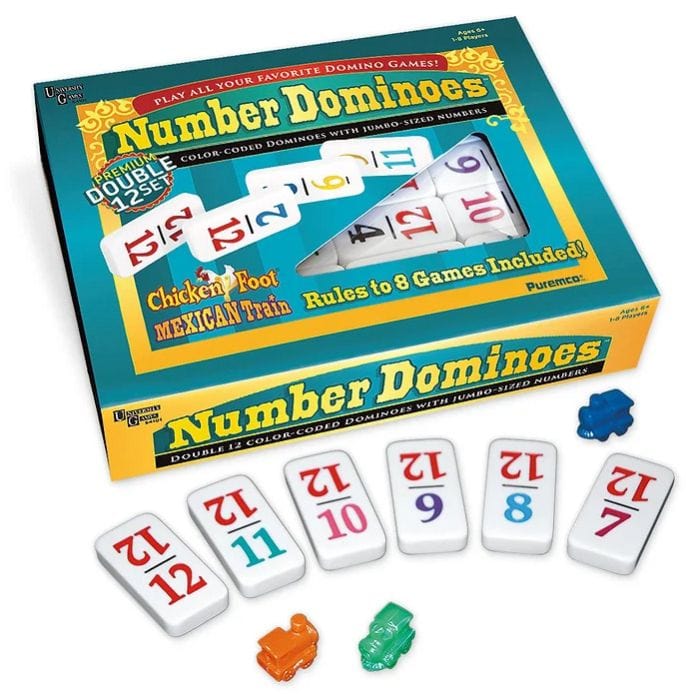 University Games Board Games Dominoes: Double 12 Numbered 014126137014 UNV54101