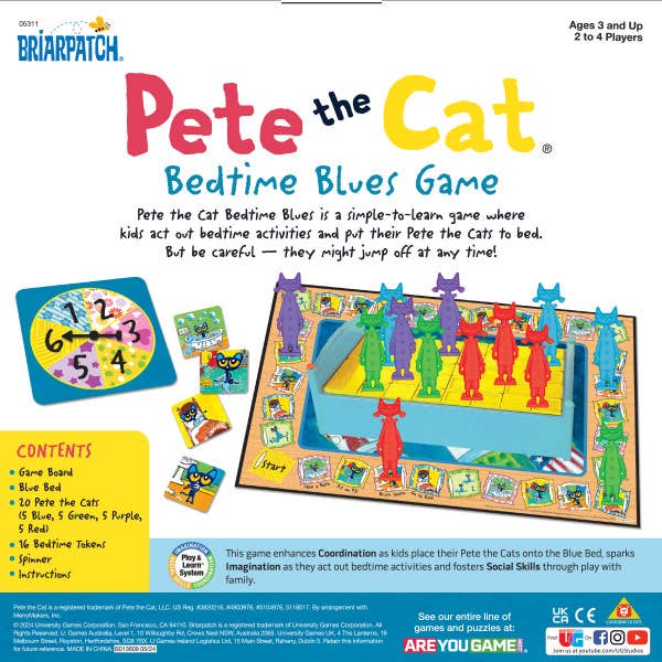 University Games Board Games Pete the Cat Bedtime Blues 794764053111 05311