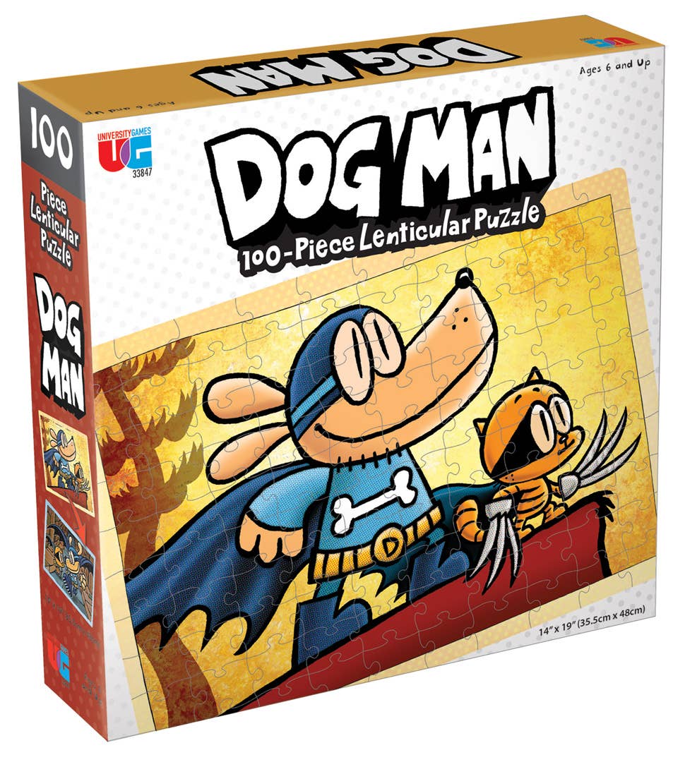 University Games Dog Man Adventures Lenticular 100 Pc. Pzl 33847