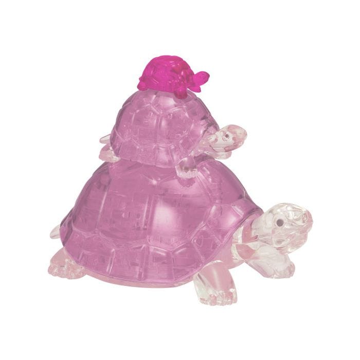 Puzzle: 3D Crystal - Turtles (Pink)