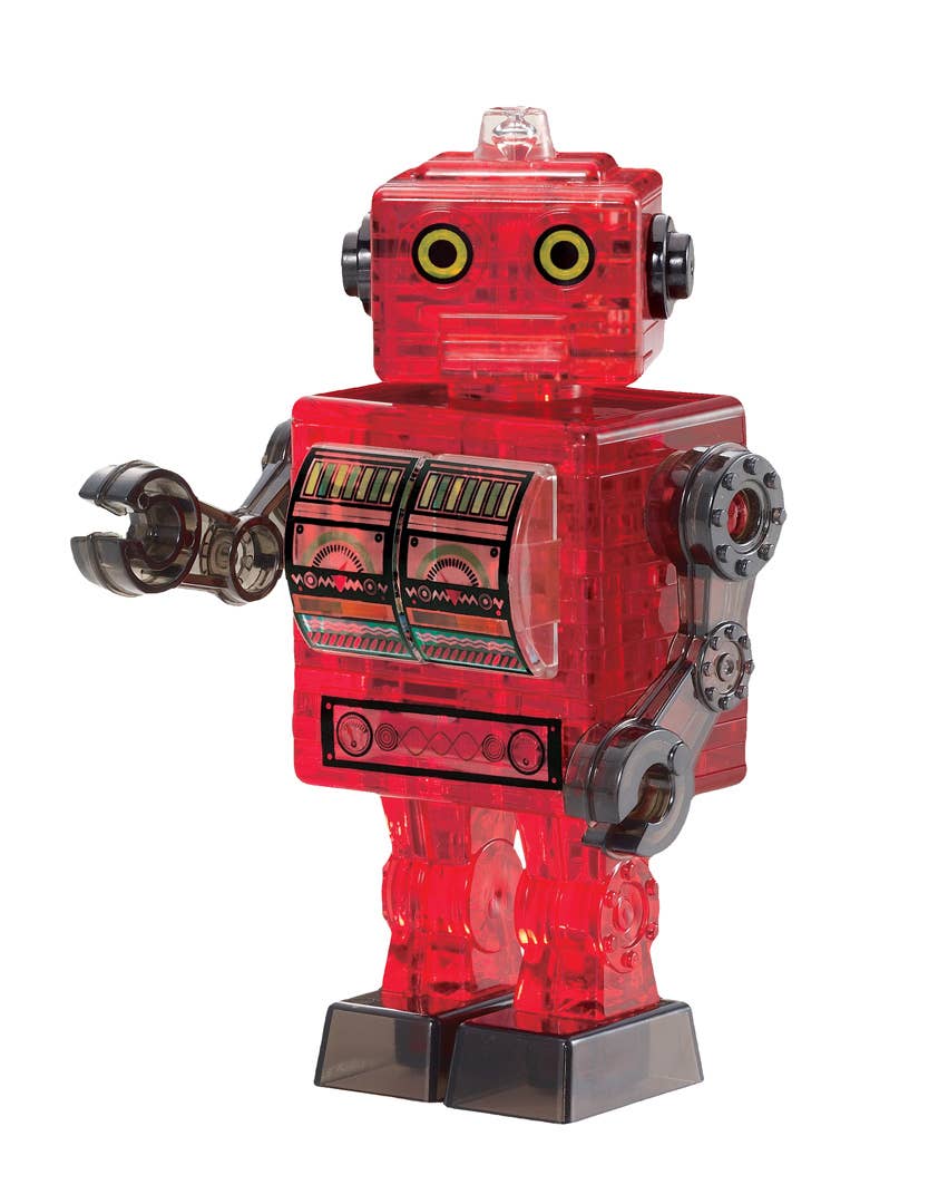 University Games Puzzles > 3D Puzzles Std. Crystal Puzzle-Tin Robot 30898
