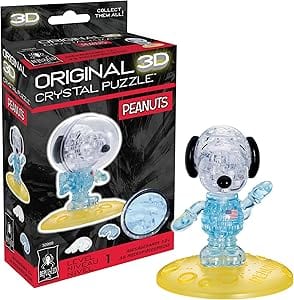 University Games Puzzles > Hand Puzzles UNIVERSITY GAMES: ORIGINAL 3D CRYSTAL PUZZLE - PEANUTS SPACEMAN SNOOPY 023332309993