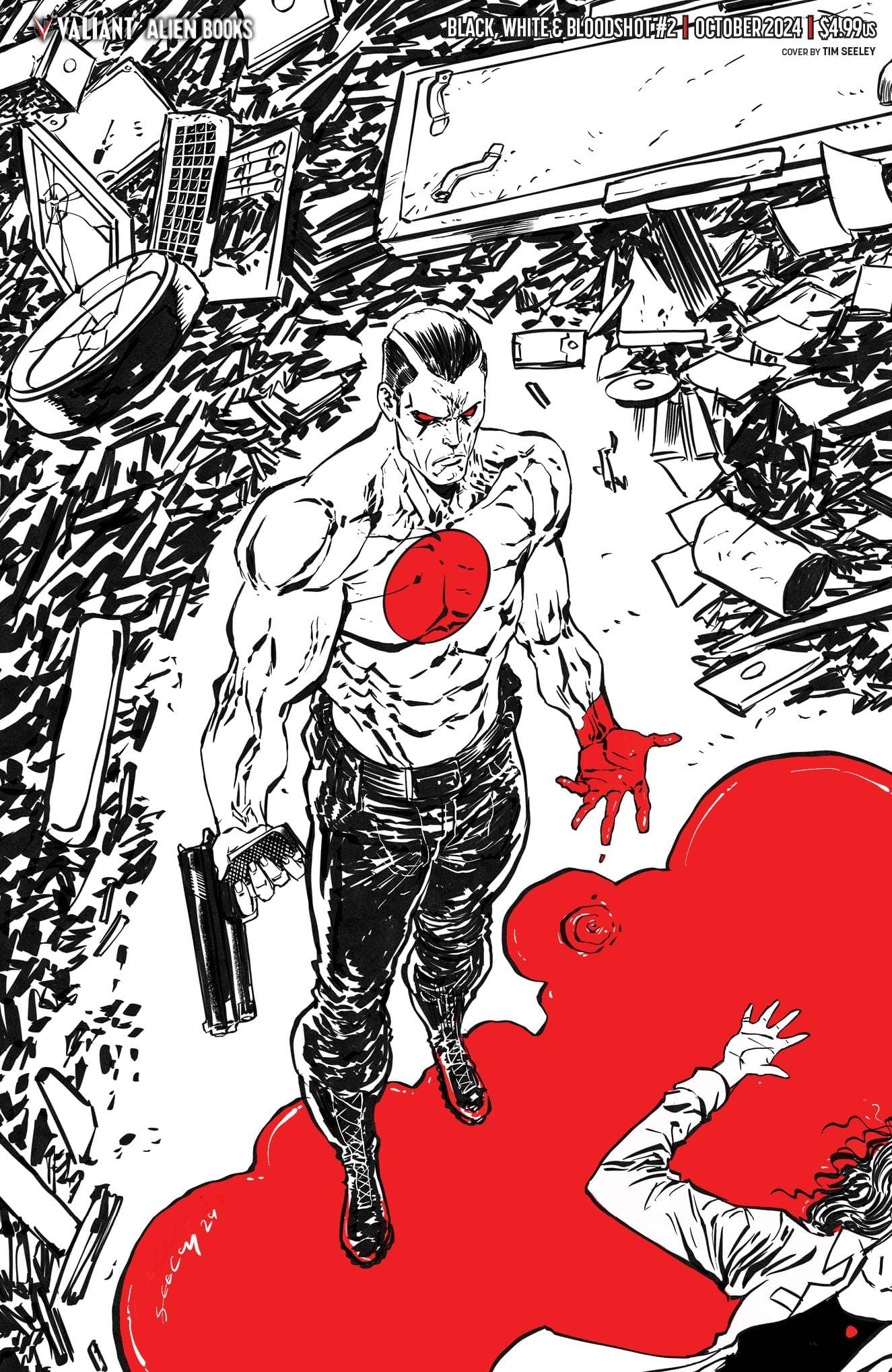 BLACK WHITE & BLOODSHOT #2 (OF 4) CVR E SEELEY VIRGIN (MR)