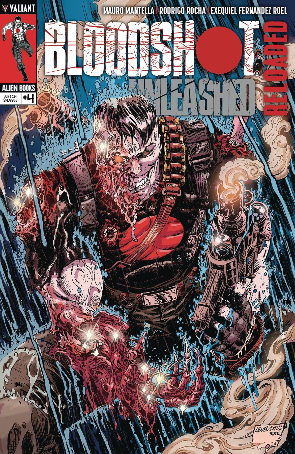 VALIANT Comic Books BLOODSHOT UNLEASHED RELOADED #4 (OF 4) CVR A LEVEL (MR) 69183596715800411 APR241192