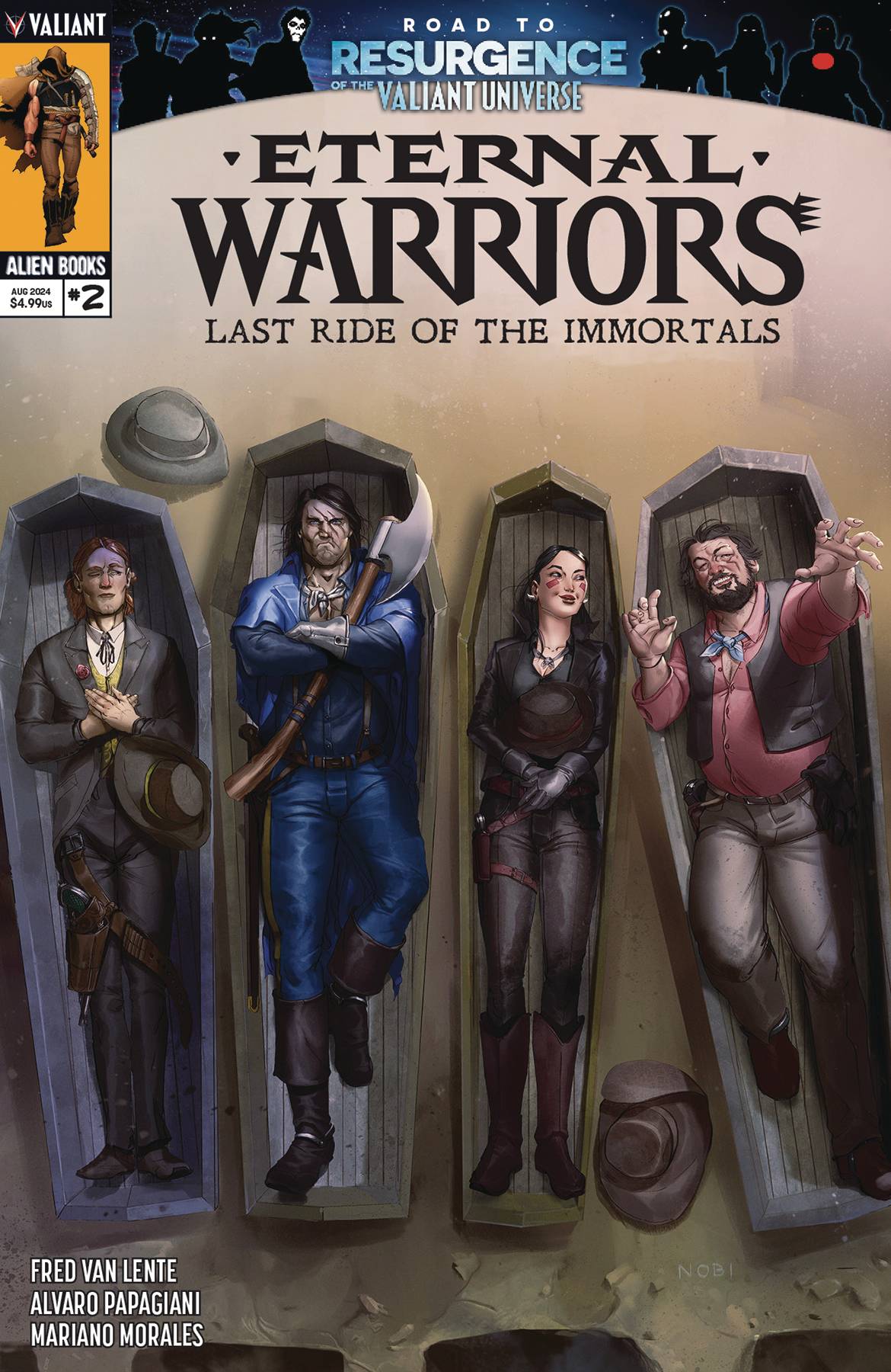 Valiant Comic Books ETERNAL WARRIORS LAST RIDE IMMORTALS #2 (OF 2) CVR A NOBI 73238889410900211 JUN241283