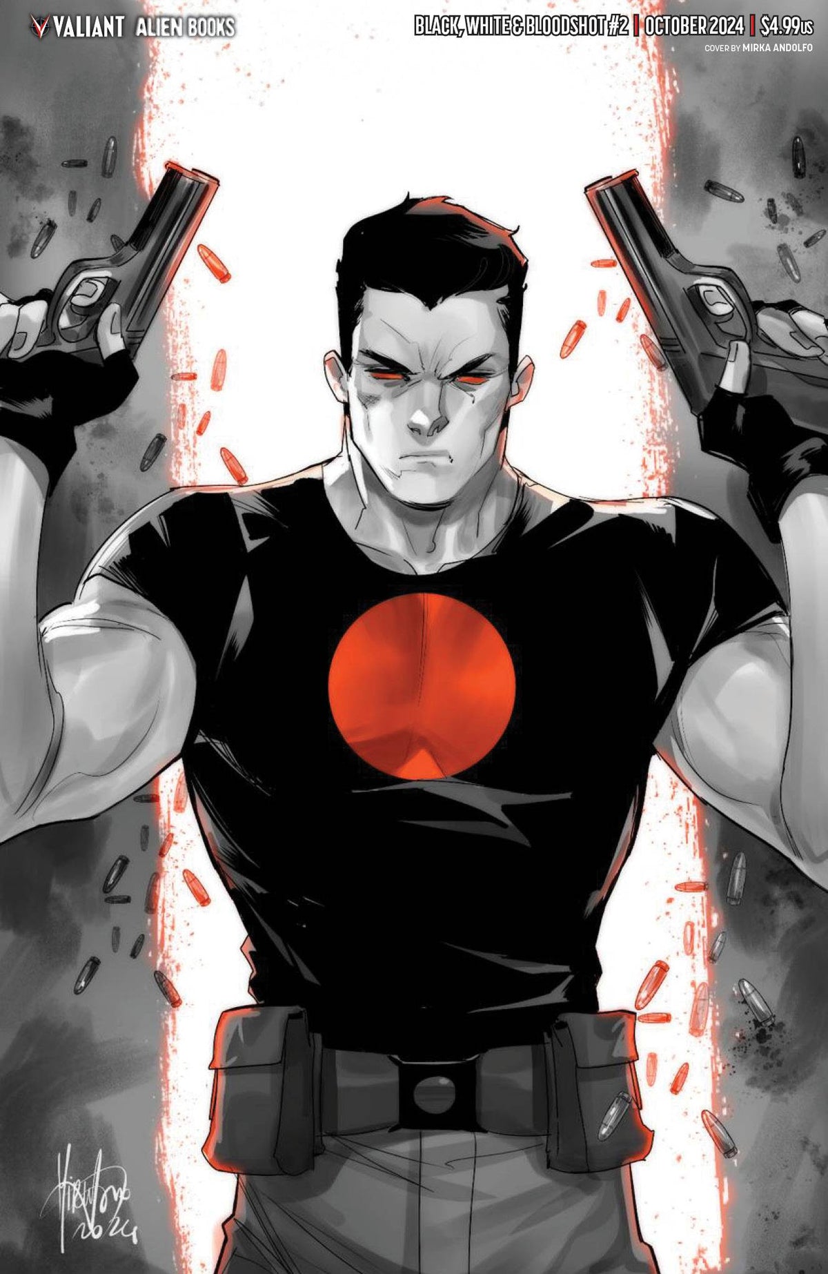 Valiant Comic Books > Incentives BLACK WHITE & BLOODSHOT #2 (OF 4) CVR F 1:10 INCV ANDOLFO 73238889370600261 AUG241358