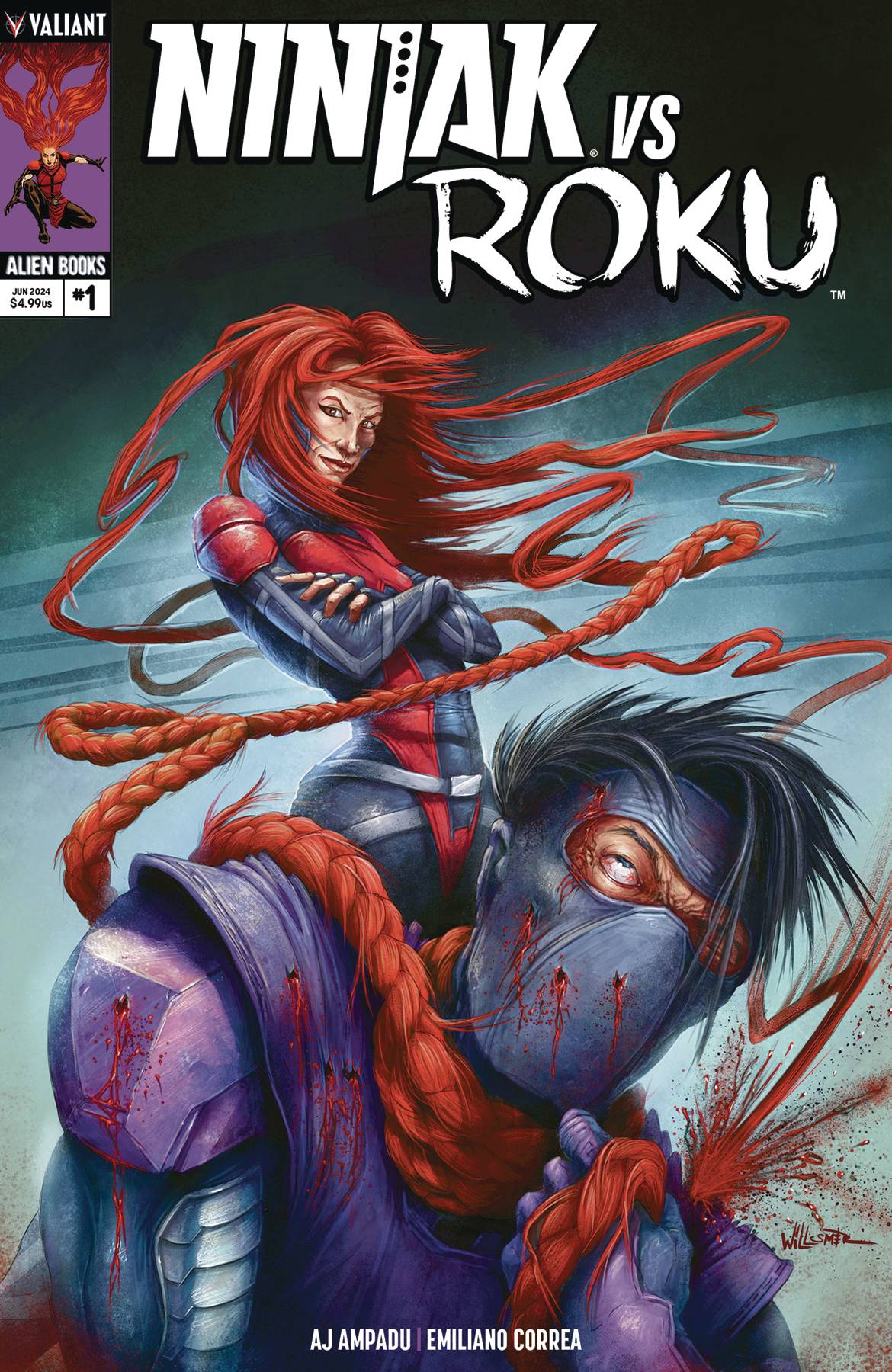 VALIANT Comic Books NINJAK VS ROKU #1 (OF 4) CVR B WILLSMER 73238889340900121 APR241206