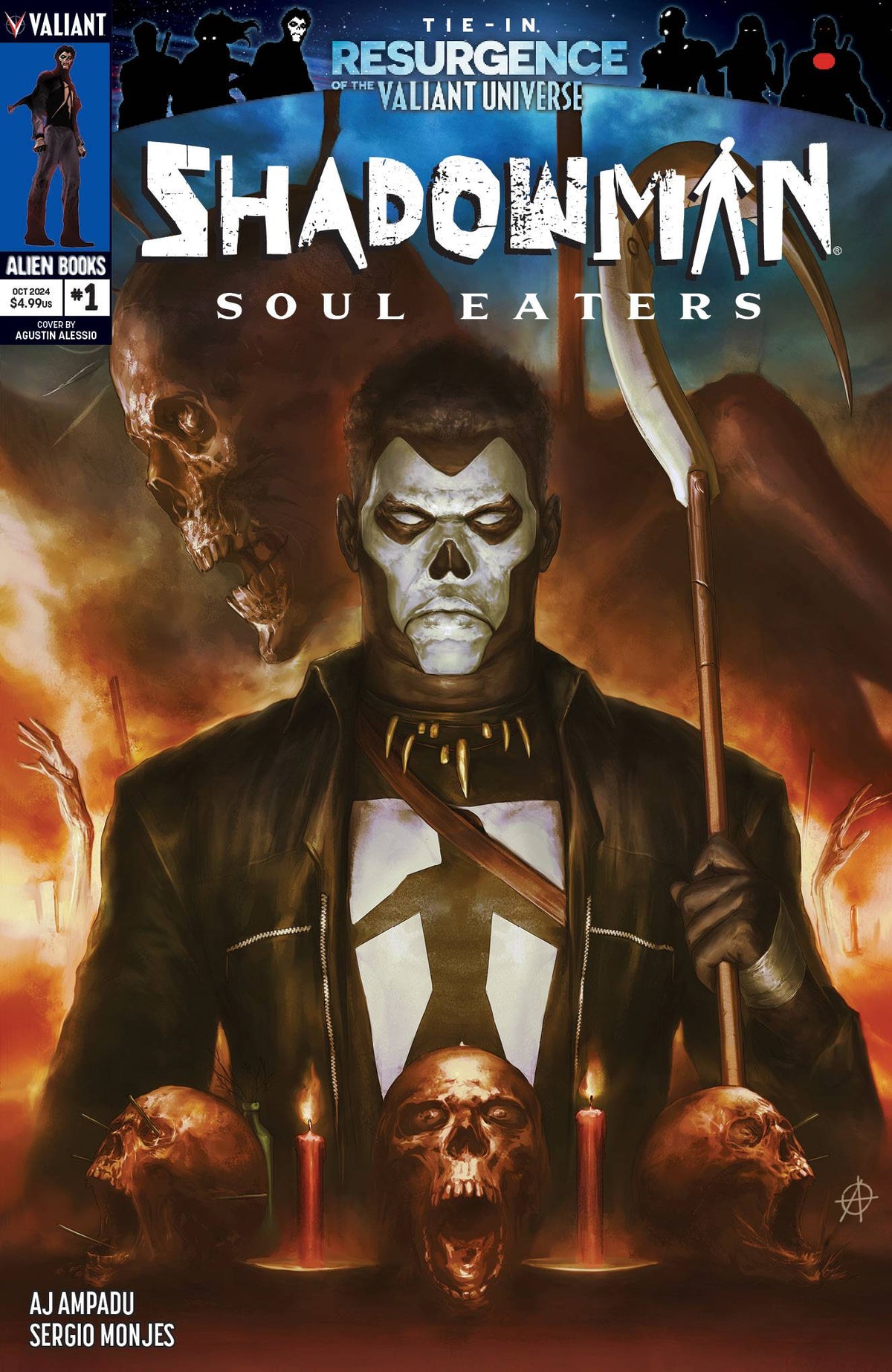 Valiant Comic Books SHADOWMAN SOUL EATERS #1 (OF 4) CVR A ALESSIO 73238889360700111 AUG241341