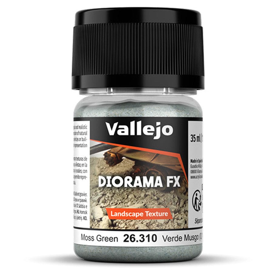 Vallejo Hobby Supplies > Paints Diorama FX: Landscape: Moss Green 0.1-1 mm (35ml) 8429551263108 VJP26310
