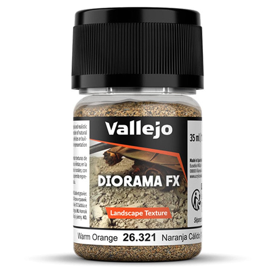 Vallejo Hobby Supplies > Paints Diorama FX: Landscape: Warm Orange 1-2 mm (35ml) 8429551263214 VJP26321