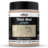 Vallejo Hobby Supplies > Paints Diorama FX: Mud: Light Brown Thick Mud (200ml) 8429551268103 VJP26810