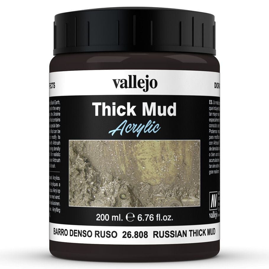 Vallejo Hobby Supplies > Paints Diorama FX: Mud: Russian Thick Mud (200ml) 8429551268080 VJP26808
