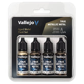Vallejo Hobby Supplies > Paints True Metallic Metal: Aged Metal Color Set 8429551772587 VJP77258