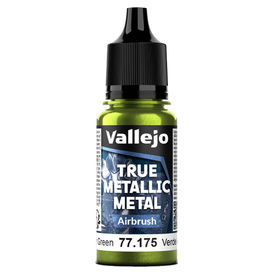 Vallejo Hobby Supplies > Paints True Metallic Metal: Airbrush: Amber Green (18ml) 8429551771757 VJP77175