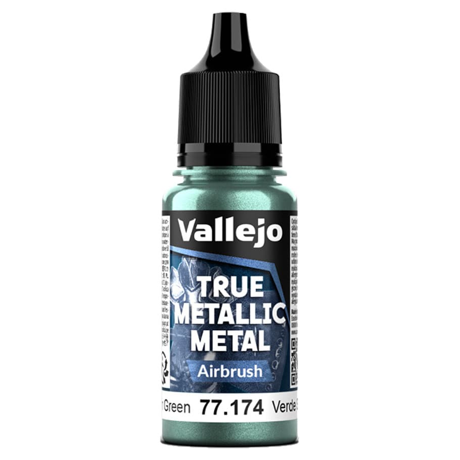 Vallejo Hobby Supplies > Paints True Metallic Metal: Airbrush: Dusken Green (18ml) 8429551771740 VP77174