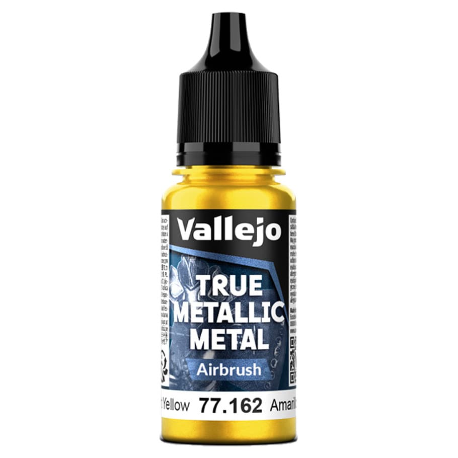Vallejo Hobby Supplies > Paints True Metallic Metal: Airbrush: Radiant Yellow (18ml) 8429551771627 VJP77162