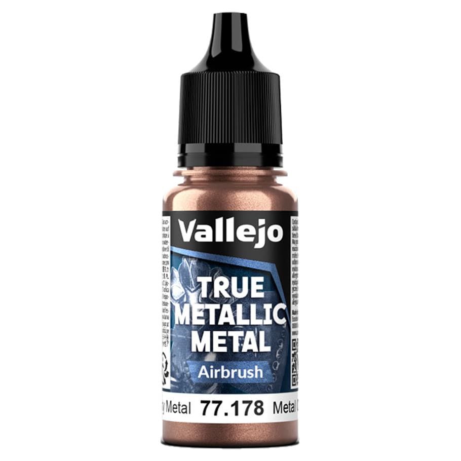 Vallejo Hobby Supplies > Paints True Metallic Metal: Airbrush: Rusty Metal (18ml) 8429551771788 VJP77178