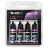Vallejo Hobby Supplies > Paints True Metallic Metal: Amethyst Purple Color Set (4) 8429551772556 VJP77255