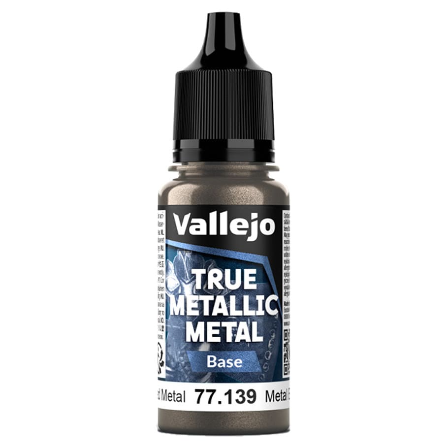 Vallejo Hobby Supplies > Paints True Metallic Metal: Base: Aged Metal (18ml) 8429551771399 VJP77139