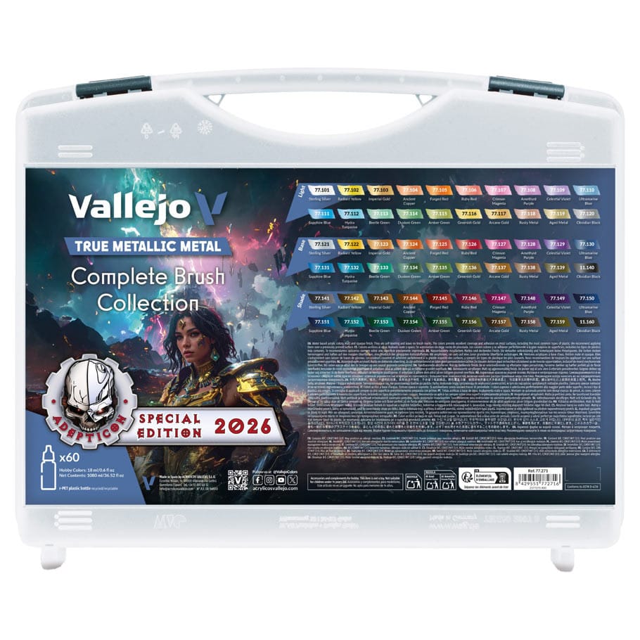 Vallejo Hobby Supplies > Paints True Metallic Metal: Complete Brush Collection (Adepticon 2026) 8429551772716 VJP77271